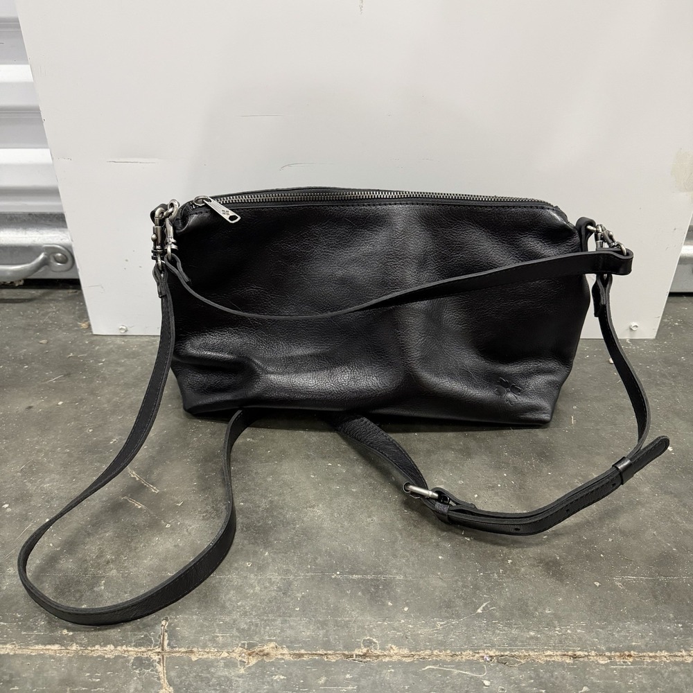 Patricia Nash Maura Crossbody/ Shoulder Black Leather Bag Woman's